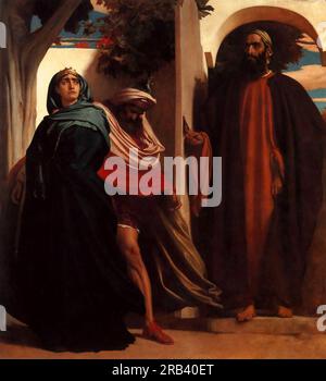 Jezebel and Ahab Met by Elijah c.1862; United Kingdom by Frederic Leighton Stock Photo