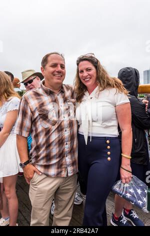 USS Constitution's Fourth of July Turnaround Cruise Stock Photo