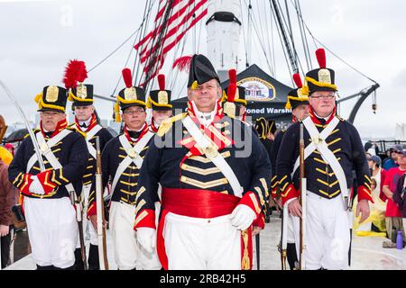 USS Constitution's Fourth of July Turnaround Cruise Stock Photo