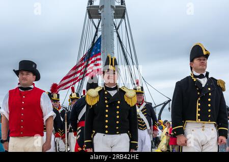 USS Constitution's Fourth of July Turnaround Cruise Stock Photo