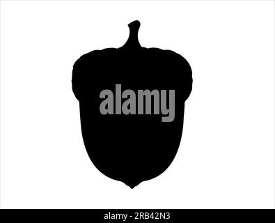 Acorn Silhouette Vector Art Stock Vector