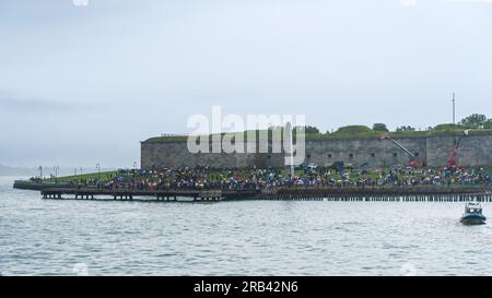 USS Constitution's Fourth of July Turnaround Cruise Stock Photo