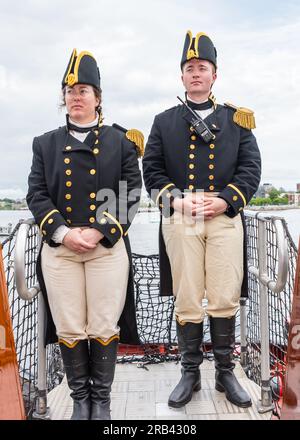 USS Constitution's Fourth of July Turnaround Cruise Stock Photo