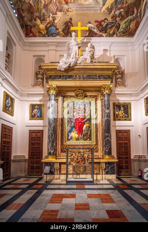 The Disrobing of Christ painting of El Greco at Sacristy of Toledo Cathedral - Toledo, Spain Stock Photo