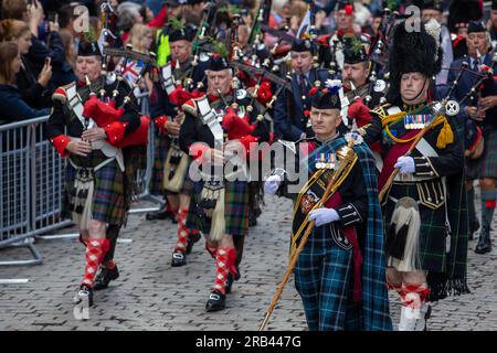The Royal Edinburgh Military Tattoo Pipes And Drums Stock Photo