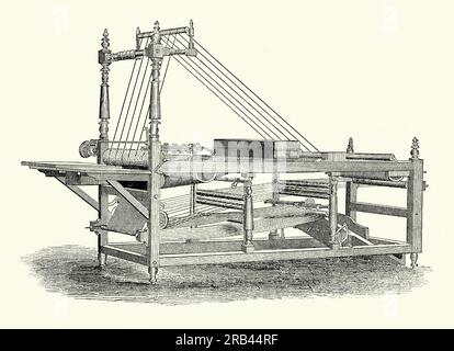 Hickock Paper Ruling Machine VICTORIAN ENGINEERING DRAWING Patent water mill. Whitelaw & Stirrat ...