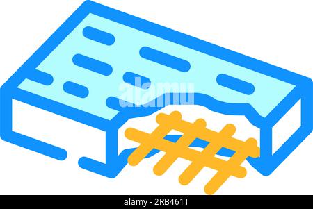 concrete slab civil engineer color icon vector illustration Stock Vector