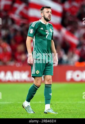 File photo dated 16-06-2023 of Northern Ireland attacker Conor McMenamin, who revealed his emotions were 'all over the place' before Glentoran eventually agreed a deal with St Mirren for a move to Paisley. Issue date: Thursday July 6, 2023. Stock Photo