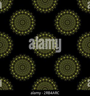 Mandala colorful background. Seamless pattern with ornamental elements. Stock Vector