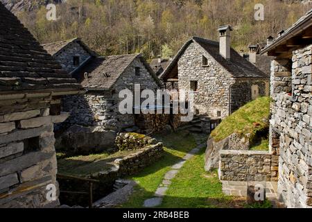Sonlerto, Bavona valley, Canton Ticino, Switzerland Stock Photo