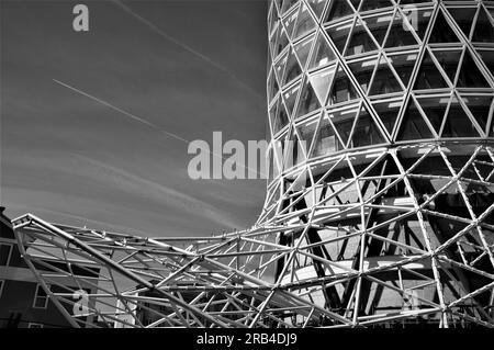 A modern structure in Milan, Italy. Stock Photo