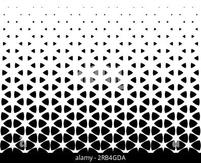 Disappearing triangles.Seamless pattern in one direction. Stock Vector