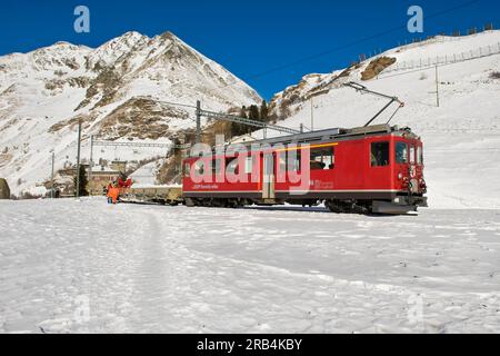 Alp Grum. Bernina express. Switzerland Stock Photo