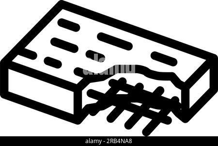 concrete slab civil engineer line icon vector illustration Stock Vector