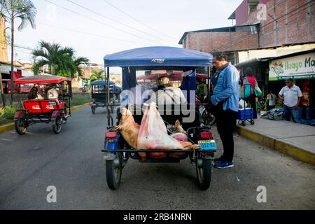 Tarapoto, Peru; 1st October 2022: Food market views in the city of Tarapoto in the Peruvian jungle. Stock Photo