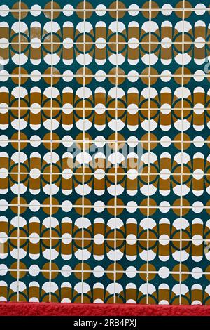 Traditional Portuguese tiles on wall of building Stock Photo