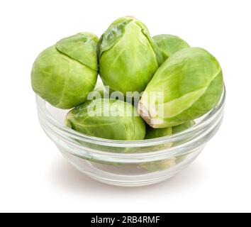 brussels sprouts path isolated on white Stock Photo