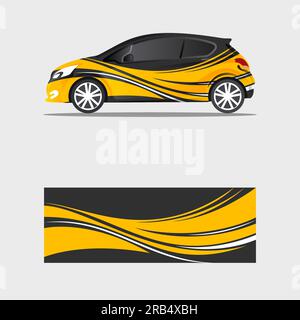 wrapping car decal luxury trendy design vector. Stock Vector