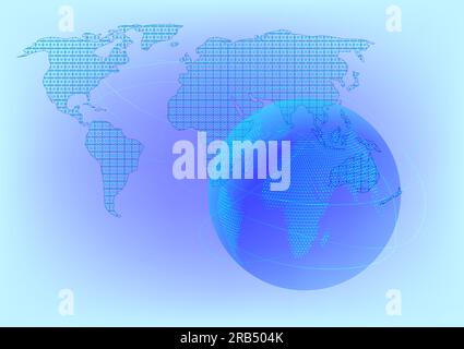 Abstract backgrounds E-commerce internet online connection networking global digital map world ideas vector illustration Stock Vector