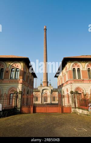 Crespi d'Adda. UNESCO. Lombardy. Italy Stock Photo