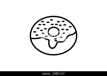 Donuts icon. icon related to bakery, food. Line icon style design. Simple vector design editable Stock Vector