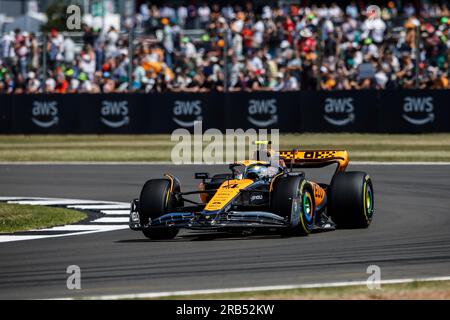 #4 Lando Norris (GBR, McLaren F1 Team), F1 Grand Prix of Great Britain at Silverstone Circuit on July 7, 2023 in Silverstone, Great Britain. (Photo by HIGH TWO) Stock Photo