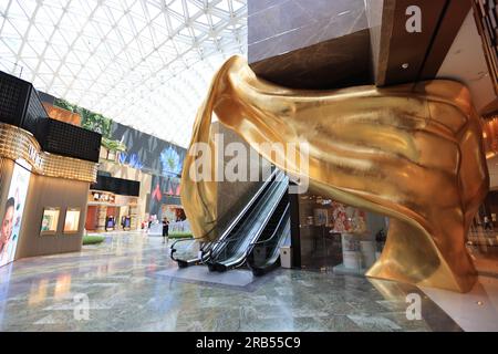 interior of MGM cotai at night. it is one of famous casino and resort in macau Stock Photo