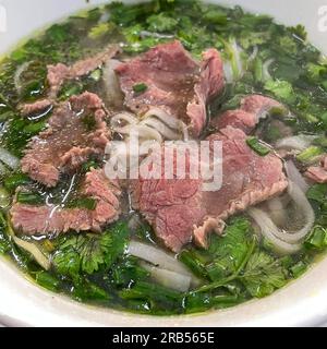 Pho is very famous food in Vietnam. The whole world knows this dish. 越南旅游, वियतनाम पर्यटन, 베트남 관광, ベトナム観光, ឌូលីច វៀតណាម Stock Photo