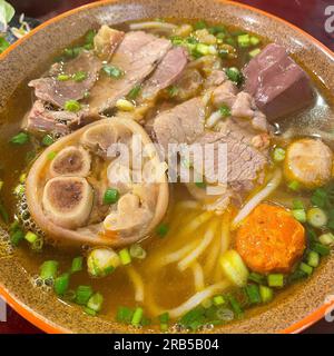 Bun bo Hue is very famous food in Vietnam. The whole world knows this dish. Bún bò Huế. 越南旅游, वियतनाम पर्यटन, 베트남 관광, ベトナム観光, ឌូលីច វៀតណាម Stock Photo