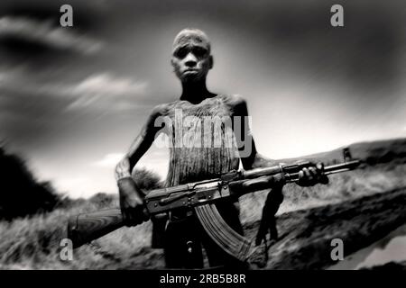 Mursi Boy. Ethiopia. Africa Stock Photo