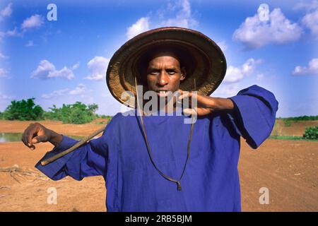 Peul Sheperd. Mali. Africa Stock Photo