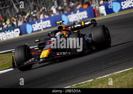 SILVERSTONE - Sergio Perez (Red Bull Racing) at the Silverstone circuit ...