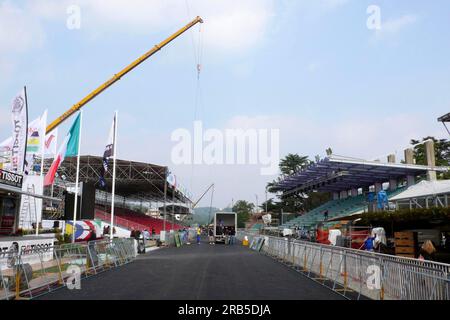 Preparations For World Road Cycling Championships Varese 23-09-2009 Stock Photo