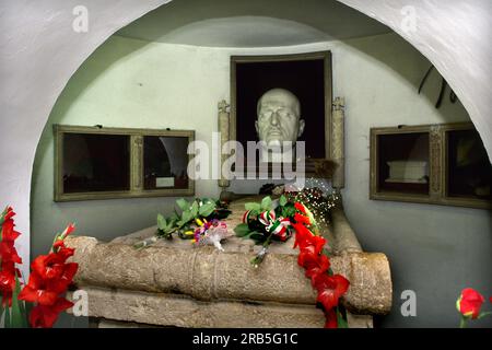 The Tomb of Benito Mussolini in Predappio. Emilia Romagna. Italy Stock Photo