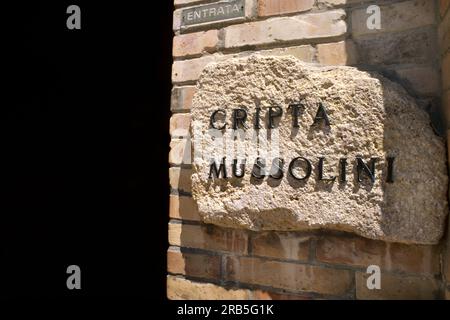 Crypt Mussolini. Predappio. Emilia Romagna. Italy Stock Photo