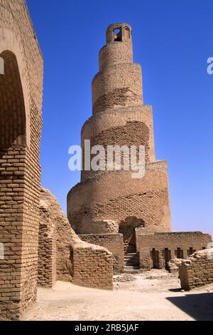 Al Malwuaiya Tower. Malwiya Tower. Minaret. Samarra. Iraq. Asia Stock Photo