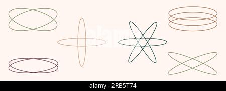 Modern minimalist aesthetic line arch frames in trendy boho style. Modern Y2K vector design outline elements - geometric form for banner, social media Stock Vector