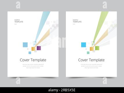 Annual report and business catalog, magazine, flyer or booklet. Stock Vector
