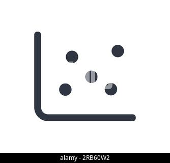 Isolated Scatter Chart Symbol. Concept of Diagram Symbols. Stock Vector