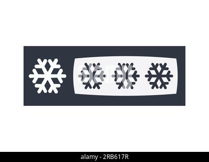 Frozen Food Storage Compartment Symbol. Vector Illustation. Stock Vector