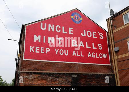 Home of the world famous Uncle Joes Mint Balls at Wigan in Greater Manchester Stock Photo