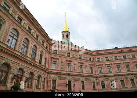 Saint Petersburg. Russia - June 2. 2017. Courtyard the Mikhailovsky castle, 18th century Stock Photo