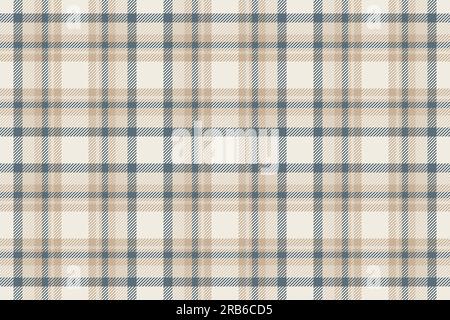 Seamless texture pattern of textile check tartan with a fabric background plaid vector in pastel and white colors. Stock Vector