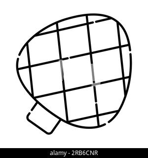 Artichoke black and white vector line illustration Stock Vector