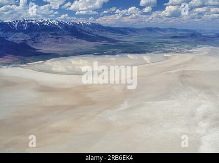 Aerial image of the Alvord Desert, Oregon, USA Stock Photo