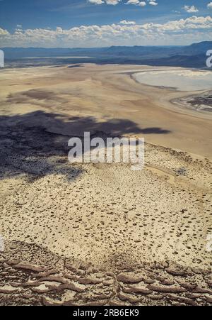 Aerial image of the Alvord Desert, Oregon, USA Stock Photo