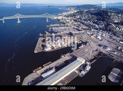 Aerial images of Astoria, Oregon, USA Stock Photo