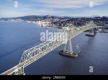 Aerial images of Astoria, Oregon, USA Stock Photo