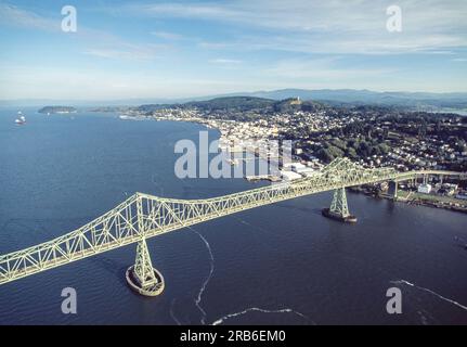 Aerial images of Astoria, Oregon, USA Stock Photo