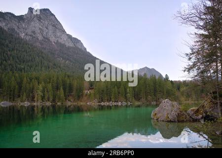 Photo of the view of the Lake Hintersee Stock Photo